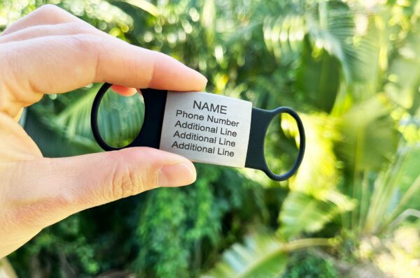 Large Silent Dog Tag in Silver Stainless Steel